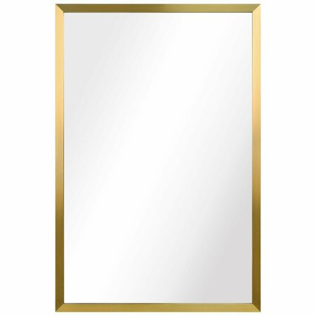 EMPIRE ART DIRECT Contempo Brushed Gold Stainless Steel rectangular Wall Mirror PSM-70107-2436